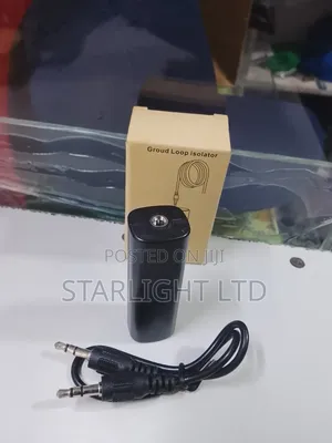 Portable Ground Loop Isolator with 3.5mm Aux Cable