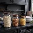 Nordic Saddle-Strap Pantry Jars Set (3pcs) - 1