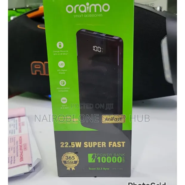 Oraimo Toast 22.5W Fast Charging Power Bank 10000mAh - 1