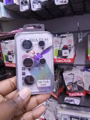 Metal Ring Tempered Glass Camera Lens Protector for Samsung S24 Ultra - Purple