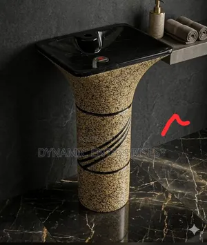Modern Freestanding Ceramic Pedestal Wash Basin