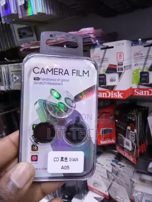 Tempered Glass Camera Lens Protector for Samsung A05 (Black)