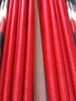 Grey Red Window Curtains - 2