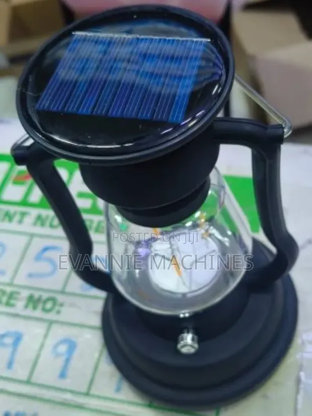 Vintage-Style Portable Solar LED Lantern - 1