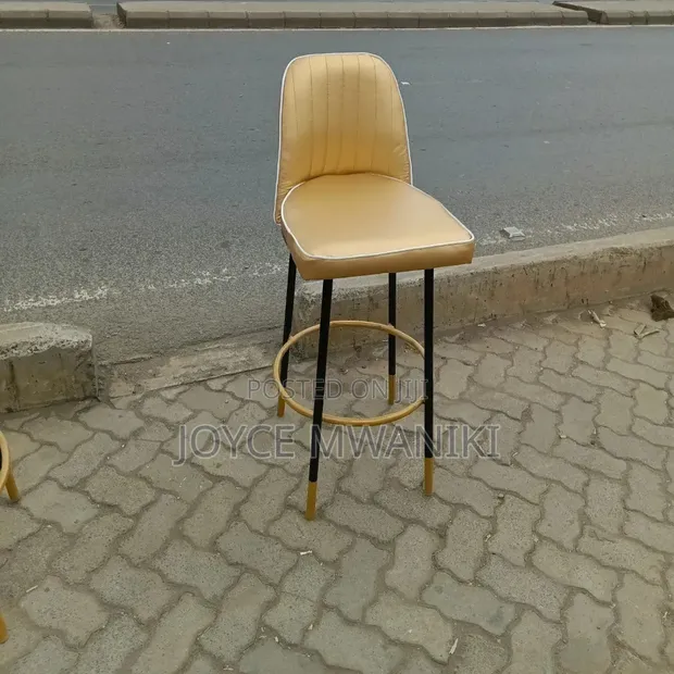 High Counter Chair / Bar Chair - Gold - 1