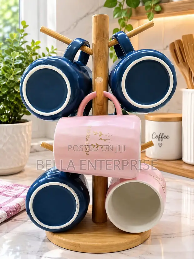 Large Capacity Mugs with Lids and Spoons - 1