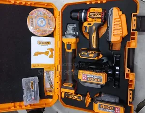 INGCO 20V Cordless Drill & Angle Grinder Combo