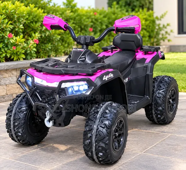 Kids 4x4 Electric Ride-on ATV Quad Bike - Pink/Black - 1