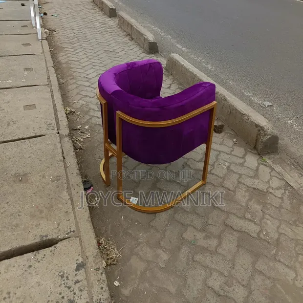 Manicure or Styling Chair - Purple Seat - 1