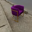 Manicure or Styling Chair - Purple Seat - 2