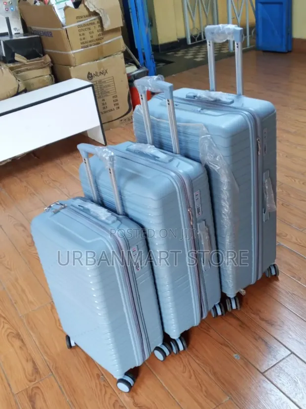 Unbreakable 3-Piece PP Suitcase Set (72cm, 64cm, 52cm) - 1