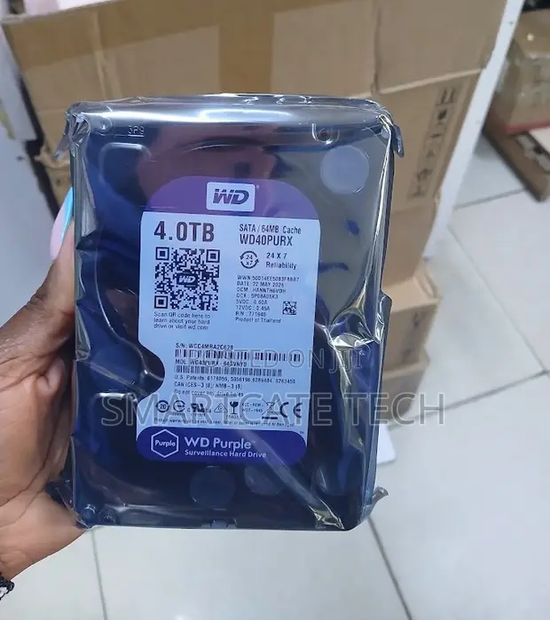 4TB WD Purple CCTV Surveillance Hard Drive - 1
