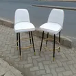 Modern High Counter Chairs, White - 1