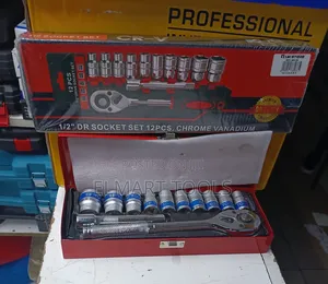 12-Piece 1/2-Inch Drive Chrome Vanadium Socket Wrench Set