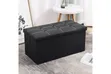 Foldable Leather Storage Seat Sofa Box - 3