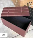 Foldable Leather Storage Seat Sofa Box - 4