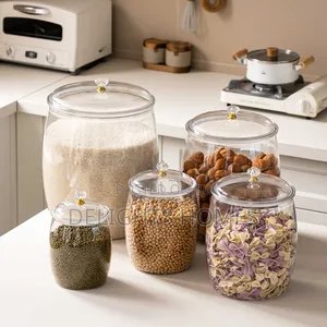 Large Transparent Sealed Storage Jar
