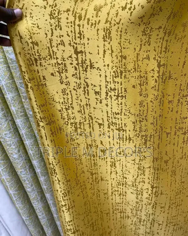 Champagne Gold Shimmer Living Room Curtains - 1