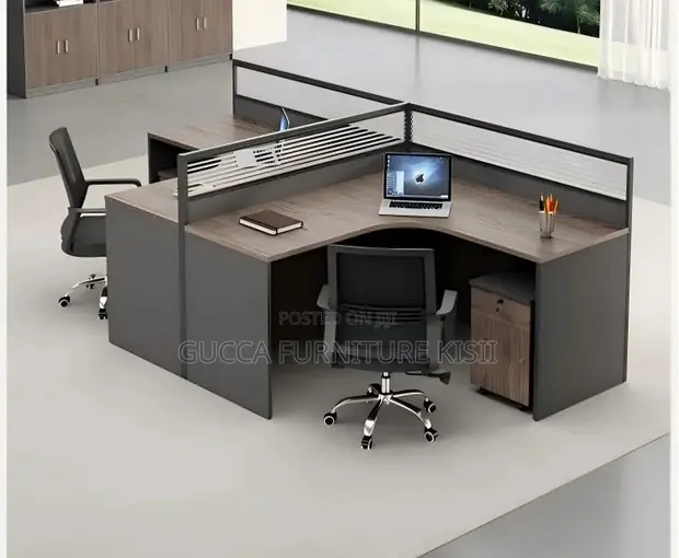 T-Shaped Curved Office Workstation - 1