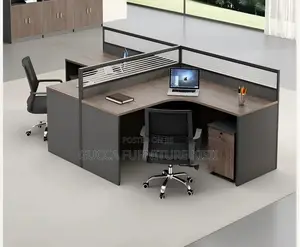 T-Shaped Curved Office Workstation