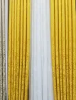 Yellow Living Room Bay Window Curtains - 1