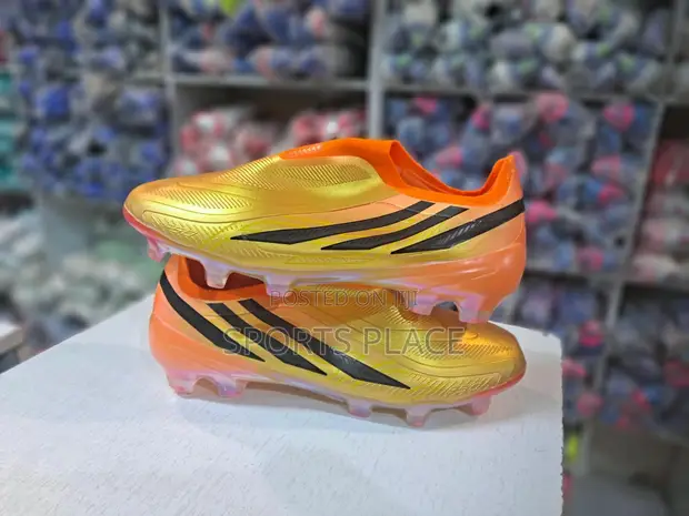 New Adidas F50 Hyperfast Elite Laceless Football Boots - Orange Gold - 1