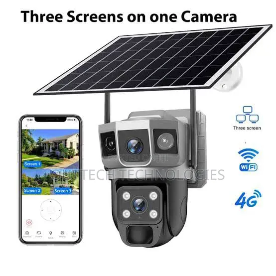 Kamera ya V380Pro Dual Lens Solar Smart - 1