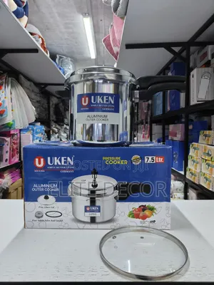UKEN 7.5L Aluminium Pressure Cooker with Glass Lid