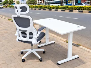 Boss Office Products Orthopedic Chair & Electric Height-Adjustable Desk Combo