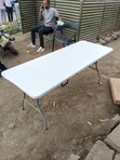 1.8m White Foldable Table - 2