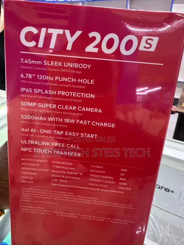 New Itel City 200 128GB Black - 1