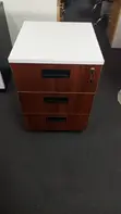 Lockable Desk File Cabinet - Gray - 4