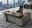 Executive CEO Advanced Office Desk - Gray - 4