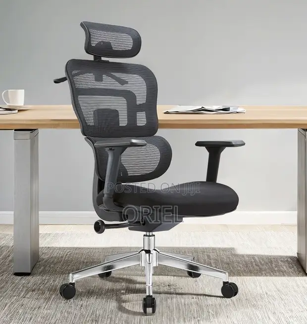 Modern High-Back Mesh Office Chair - Ergonomic Breathable - 1