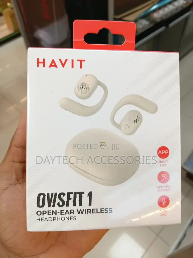 Havit Ovisfit 1 (OWS914) Open-Ear Wireless Headphones - Beige - 1