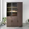 3-Door Brown Wooden Storage Cabinet - 2