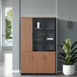 3-Door Brown Wooden Storage Cabinet - 3