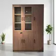 3-Door Brown Wooden Storage Cabinet - 4