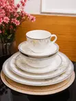 36-Piece White Flowered Ceramic Dinner Set - 2