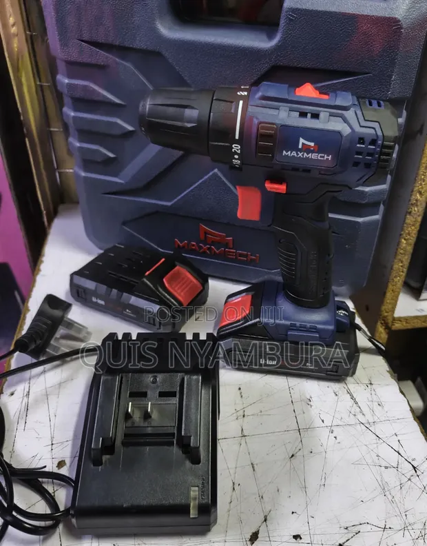 Maxmech 20V Cordless Brushless Drill with 2 Batteries - 1