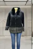 Free Size Faux Fur Collar Knit Cardigan - 2