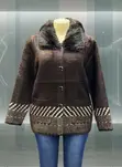 Free Size Faux Fur Collar Knit Cardigan - 3