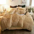 Beige & Navy Blue High-Density Fluffy Duvet Set 6*7 - 1