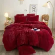 Maroon/Pink 6pc Complete Fluffy Duvet Set (6x7) - 1
