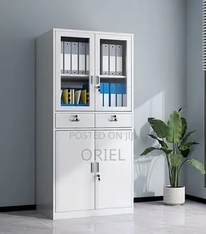 2-Door Office Storage Cabinet - Secure Modern Filing