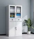 2-Door Office Storage Cabinet - Secure Modern Filing - 1
