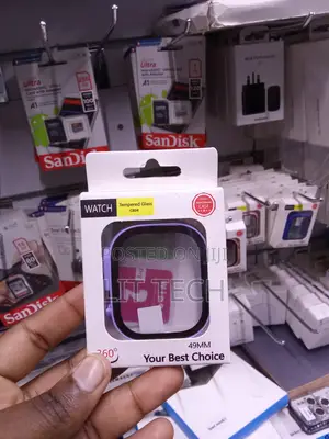 Apple Watch Ultra 49mm Tempered Glass Bumper Case - Purple