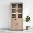 Wooden Half Glass Display Cabinet - 4