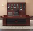 Mahogany Executive Office Desk - Premium Wooden Workstation - 2