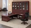 Mahogany Executive Office Desk - Premium Wooden Workstation - 3